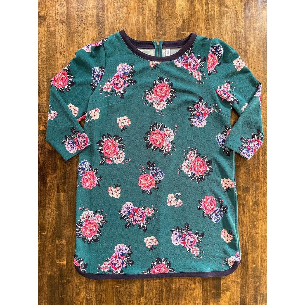 Xhilaration Green Floral Dress